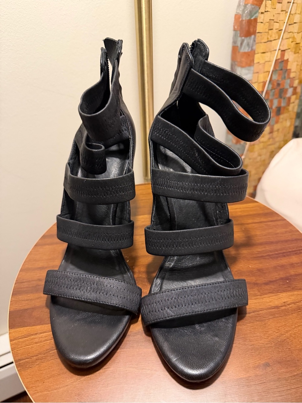 Joie Black Strappy High-Heel Sandals